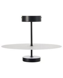 Beliani Pendant Led Lamp Black - Integrated Led Rings, Matte Iron Frame, 40Cm Diameter - thumbnail 2