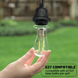 Ip65 Waterproof E27 Pendant Light 195Cm Adjustable Cable Industrial Ceiling Lamp Black Indoor Outdoor - thumbnail 6