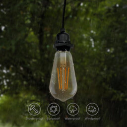 Ip65 Waterproof E27 Pendant Light 195Cm Adjustable Cable Industrial Ceiling Lamp Black Indoor Outdoor - thumbnail 7