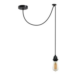 Ip65 Waterproof E27 Pendant Light 195Cm Adjustable Cable Industrial Ceiling Lamp Black Indoor Outdoor - thumbnail 1