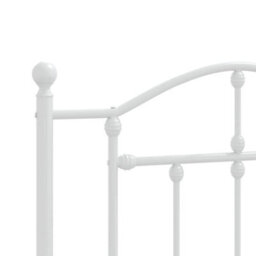 Berkfield Metal Bed Frame With Headboard And Footboard White 75X190 Cm - thumbnail 8