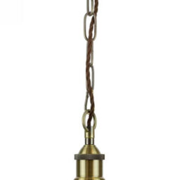 Lowell Grand Clear Large Glass Cylinder Pendant Light - Antique Brass - Se Home - thumbnail 2
