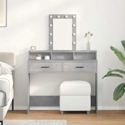 Walplus Dressing Table Grey 100 X 41 X 140 Cm Engineered Wood - image 1