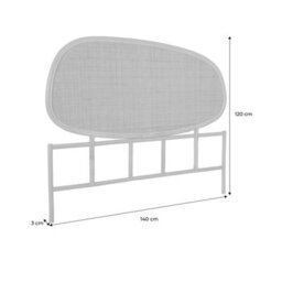 Sweeek - Dark Rattan Headboard Samoa 140X3X120 Cm - thumbnail 5