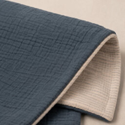 Where Saints Go Ltd Denim Blue Muslin Cotton Square Pillowcases Pack Of 2 60 X 60Cm - thumbnail 6
