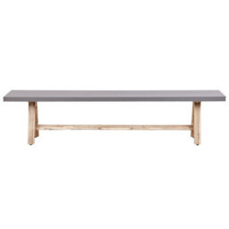 Beliani Garden Dining Set With Benches 6 Seater Tonnare Concrete Grey - thumbnail 7