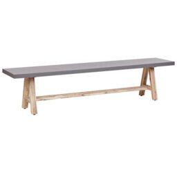 Beliani Garden Dining Set With Benches 6 Seater Tonnare Concrete Grey - thumbnail 6