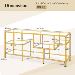 Modern Entertainment Center Tv Stand For Tvs Up To 65 - thumbnail 2