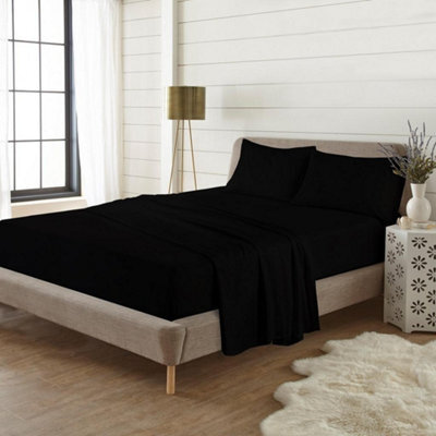 Homes & Linen Fitted Sheets Flannelette Brushed 100% Cotton 25Cm Thermal Flannel Warm & Soft Bed Sheets