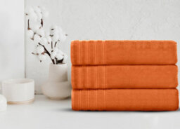 Velosso Orange Everyday 100% Cotton Towels 360 Gsm Jumbo Sheet
