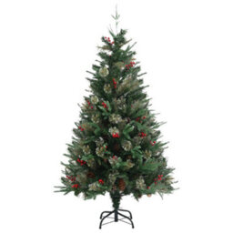 Berkfield Christmas Tree With Pine Cones Green 150 Cm Pvc&pe - thumbnail 2