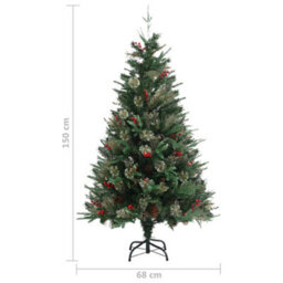 Berkfield Christmas Tree With Pine Cones Green 150 Cm Pvc&pe - thumbnail 6