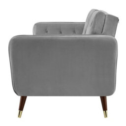Bravich Victoria Sofa Bed 3 Seater Velvet Click Clack - Light Grey - thumbnail 8