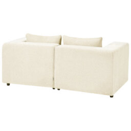 Beliani Modular Sofa 2 Seater Axebo Off-White Boucle - thumbnail 6