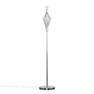 Valuelights Jaspa Modern Polished Chrome Metal Wire Geometric Diamond Design Floor Lamp Base - image 1