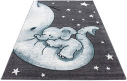 Bravich Blue Baby Elephant And Stars Rug - Kids - 160X230Cm - thumbnail 2