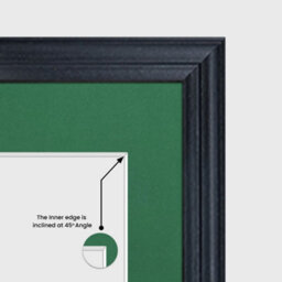 AK Frames 50X20Cm Black Classic Multi Photo Frame With Emerald Mount - Holds 4 Apertures (4X) 6X4 Photos - thumbnail 7