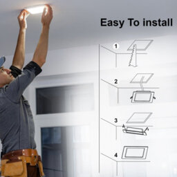 Paul Russells Led Square Panel Ceiling Lights, 18W 1980 Lumens, Spotlights, Ip20, 4000K Cool White, Pack Of 1 - thumbnail 4