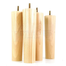 L&F Turned Wood Legs Natural 230mm High Set Of 4 Replacement Furniture Bun Feet Settee Chairs Sofas Footstools M10 Pkc148 - thumbnail 5