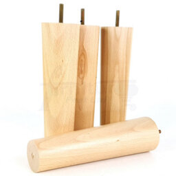 L&F Turned Wood Legs Natural 230mm High Set Of 4 Replacement Furniture Bun Feet Settee Chairs Sofas Footstools M10 Pkc148 - thumbnail 3