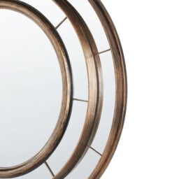 Wyld And Coco Aurora Home Gold Round Wall Mirror 40Cm Diameter, Gold Painted Frame, Ready To Hang - thumbnail 5