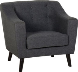 Seconique Ashley 1 Seater Sofa Chair Upholstered In Grey Fabric - thumbnail 7