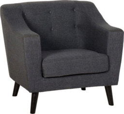 Seconique Ashley 1 Seater Sofa Chair Upholstered In Grey Fabric - thumbnail 1