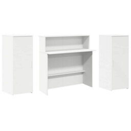 Berkfield Reception Desk White 180X50X103.5 Cm Engineered Wood - thumbnail 7