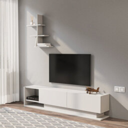 Decorotika Decortika Liza Modern Tv Stand Tv Unit With Storage White - thumbnail 2