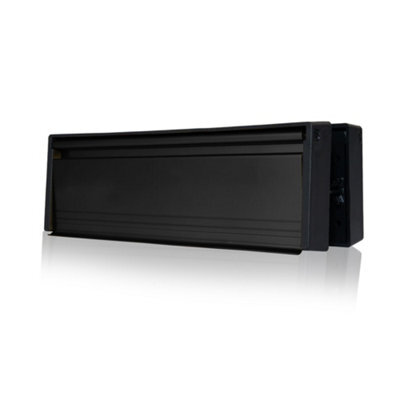 "UAP Limited Uap Framemaster 12"" Black Aluminium Draught Proof Letterbox For Upvc Composite And Wooden Doors 20 To 40mm" - image 1