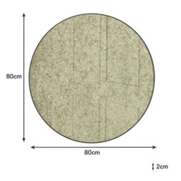 Melody Maison Large Round Silver Antique Glass Mirror 80Cm X 80Cm - thumbnail 9