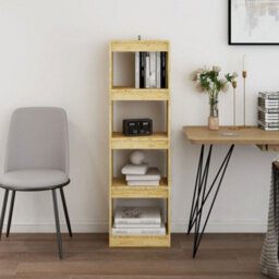 Berkfield Book Cabinet Room Divider 40X30X135.5 Cm Pinewood - thumbnail 3