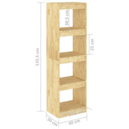 Berkfield Book Cabinet Room Divider 40X30X135.5 Cm Pinewood - thumbnail 8