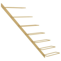 Walplus Wall-Mounted Wine Rack For 7 Bottles Gold Metal - thumbnail 2