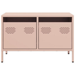 Berkfield Tv Cabinet Pink 68X39X43.5 Cm Cold-Rolled Steel - thumbnail 4