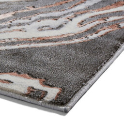 Grey Rose Abstract Modern Easy To Clean Rug For Dining Room-120Cm X 170Cm - thumbnail 6