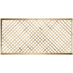 Premier Garden Supplies Elite Diamond Wooden Trellis Panel 6Ft X 3Ft (3 Pack) Standard Lattice Fencing Topper For Climbing Plant Support - thumbnail 4