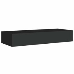 Vidaxl Wall-Mounted Drawer Shelf Black 60X23.5X10Cm Mdf - thumbnail 5