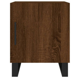 Berkfield Bedside Cabinet Brown Oak 40X40X50 Cm Engineered Wood - thumbnail 6