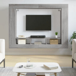 Vidaxl Tv Cabinet Grey Sonoma 152X22X113 Cm Engineered Wood - thumbnail 1