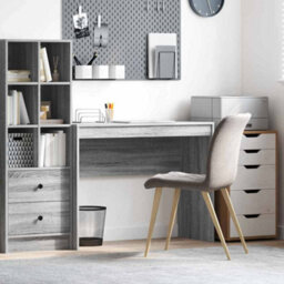 Berkfield Computer Desk Grey Sonoma Mdf 100 X 40 X 76 Cm Simple