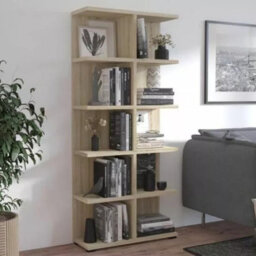 Five Tier Bookcase More 5 Modern Storage Shelving For Living Room Sonoma Oak - thumbnail 2