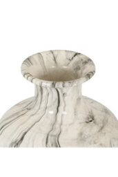 Marble Squat Vase, Hand-Dipped Unique Marbled Design - thumbnail 2