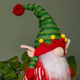 Samuel Alexander 46Cm Battery Operated Light Up Standing Christmas Elf Gonk With Warm White Leds - thumbnail 4