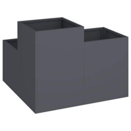 Berkfield Garden Planter Anthracite 100 X 100 X 60 Cm Steel - thumbnail 5
