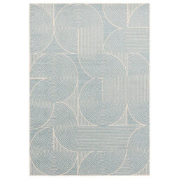 Furniturebox Uk Swirl Rug Blue 200X290 - thumbnail 1