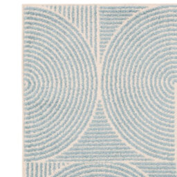 Furniturebox Uk Swirl Rug Blue 200X290 - thumbnail 4