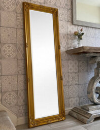 Downton Interiors Antique Gold Tall Ornate Dressing Wall Mirror With Bevelled Glass 142Cm - thumbnail 3