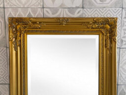 Downton Interiors Antique Gold Tall Ornate Dressing Wall Mirror With Bevelled Glass 142Cm - thumbnail 4