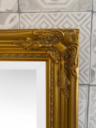 Downton Interiors Antique Gold Tall Ornate Dressing Wall Mirror With Bevelled Glass 142Cm - thumbnail 5